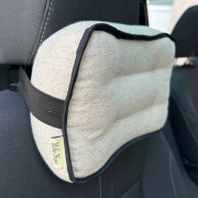 Подушка-подголовник из льна для автомобильного сидения "LikeYoga" модель 26-20 